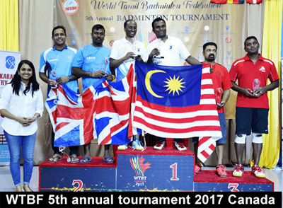 <b>  கனடா-ரொரன்டோவில்  ஜூலை 29ம் 30ம்தி கதிகளில் நடைபெற்ற World Tamil Badminton Federation 5th annual tournament நிகழ்வின் படத்தொகுப்பு.</b> படங்கள்-குணா